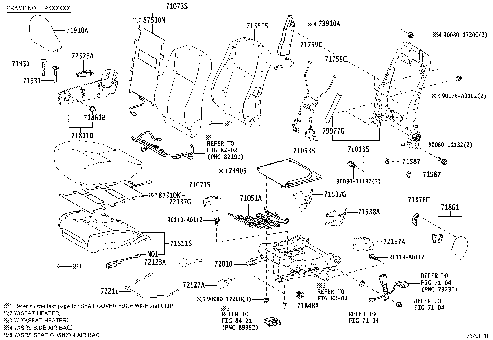 Asiento delantero y riel del asiento