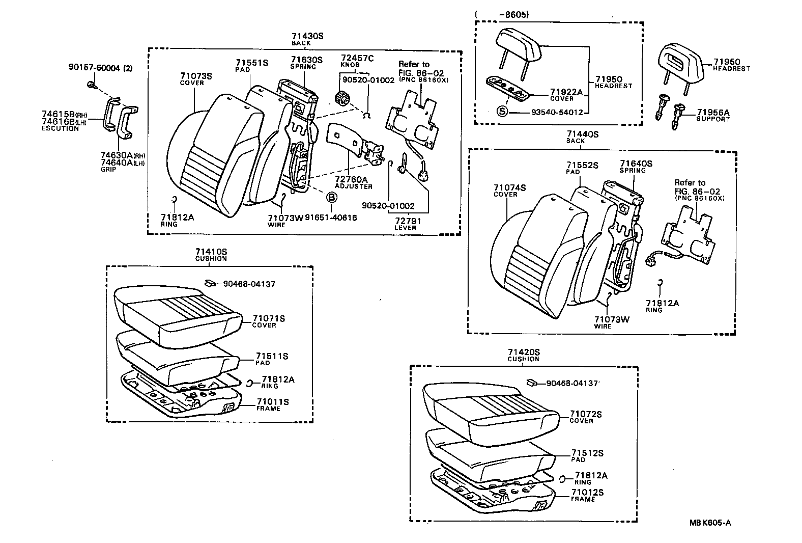 Asiento delantero y riel del asiento