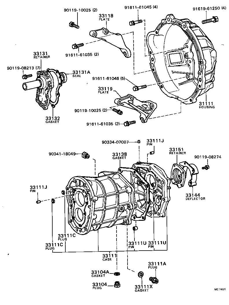 Clutch Housing + Transmission Case