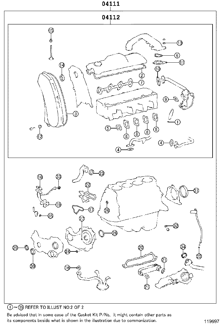 Kit de juntas de revisión del motor