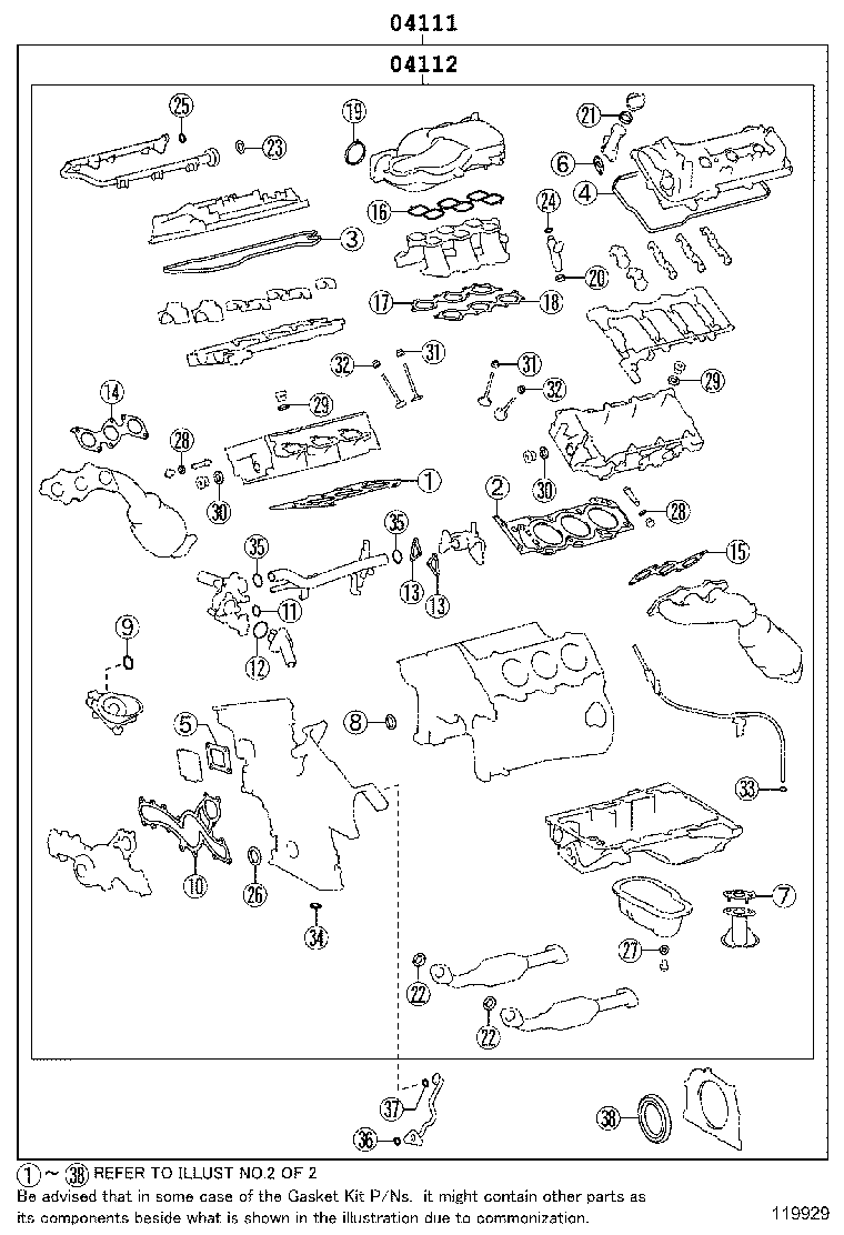 Engine Overhaul Gasket Kit