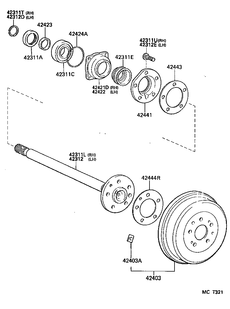 Rear Axle Shaft Hub