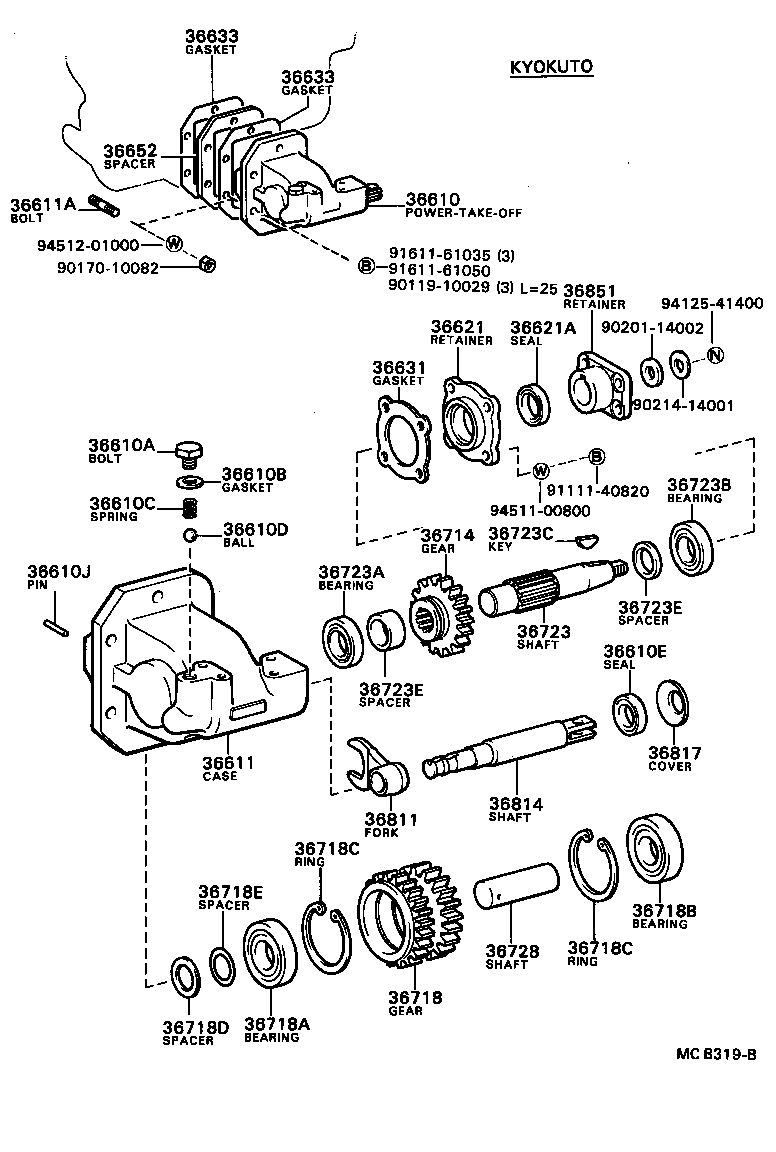 Power Takeoff Case Gear