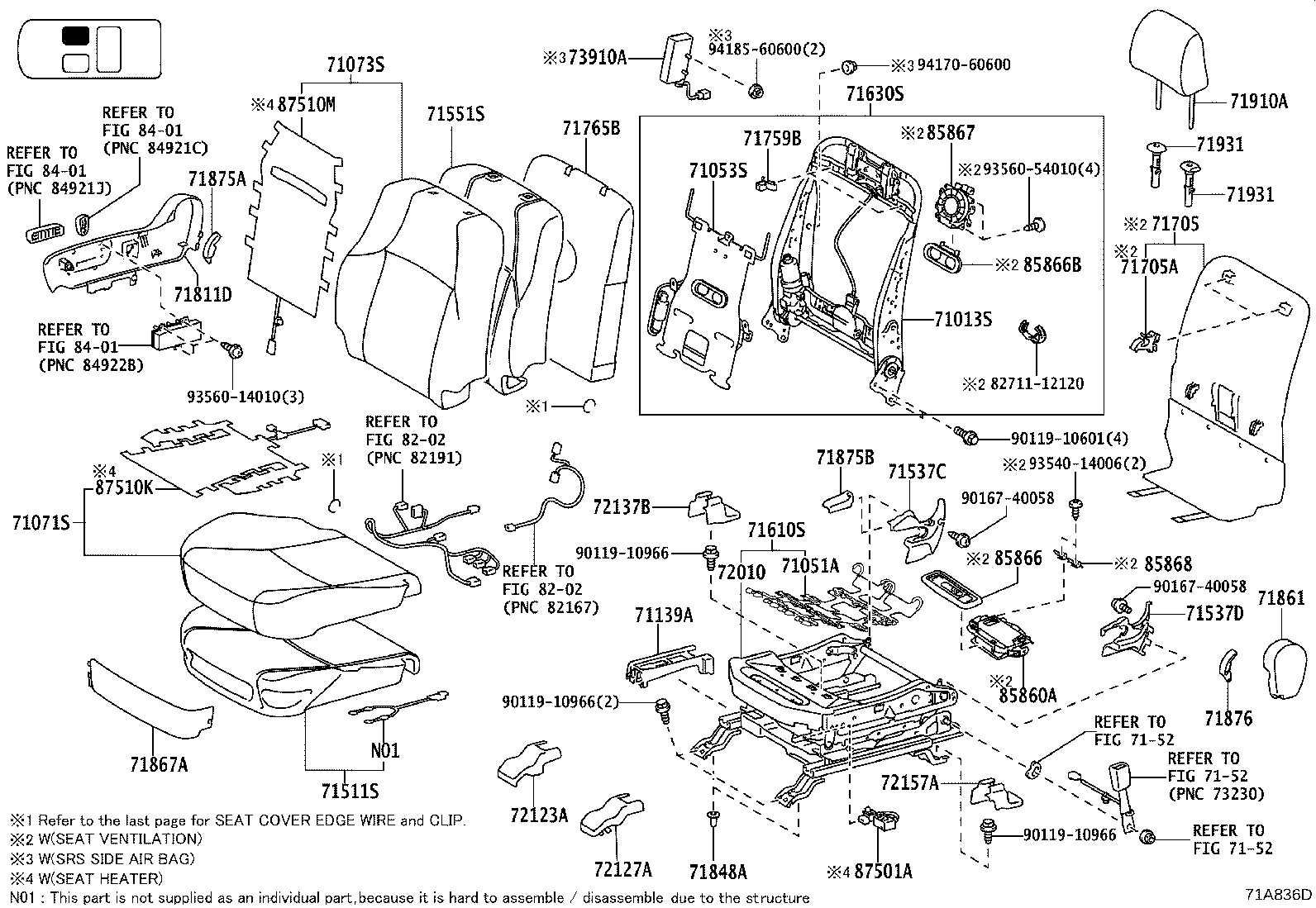 Asiento y pista del asiento