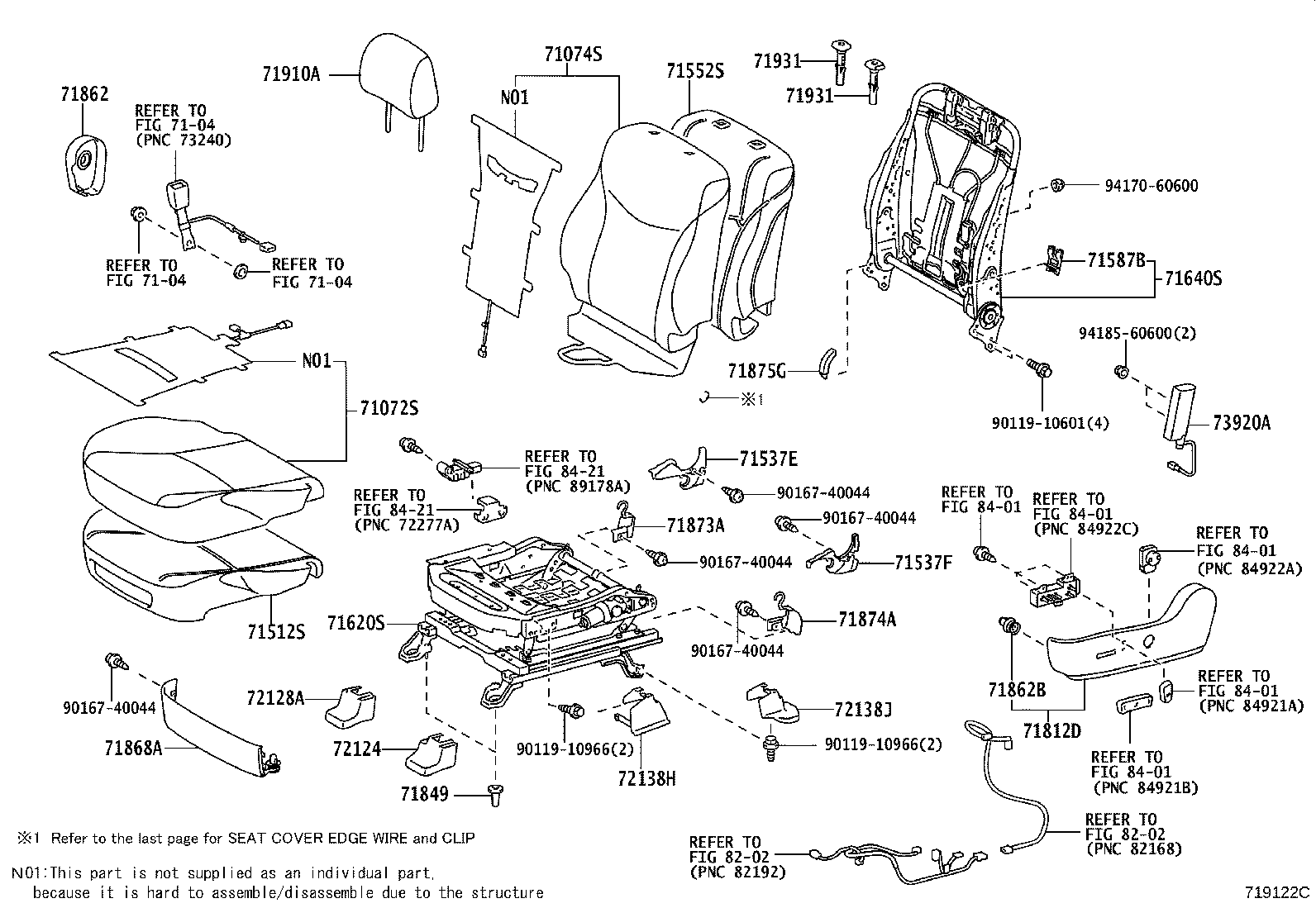 Asiento delantero y riel del asiento