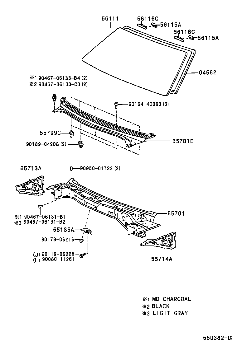 Cowl Panel & Windshield Glass