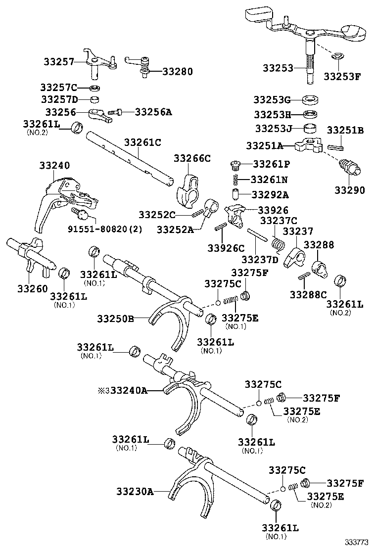 Gear Shift Fork Lever Shaft
