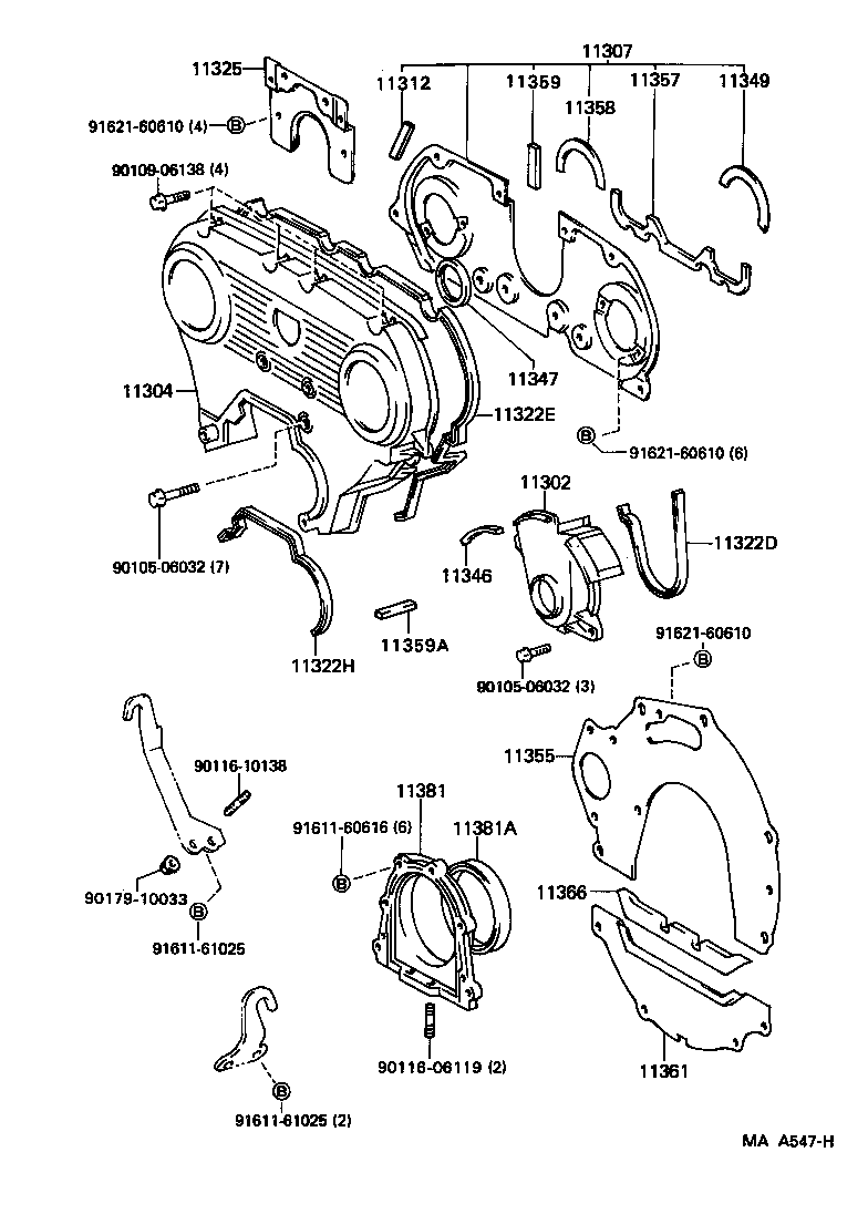 Timing Gear Cover & Rear End Plate