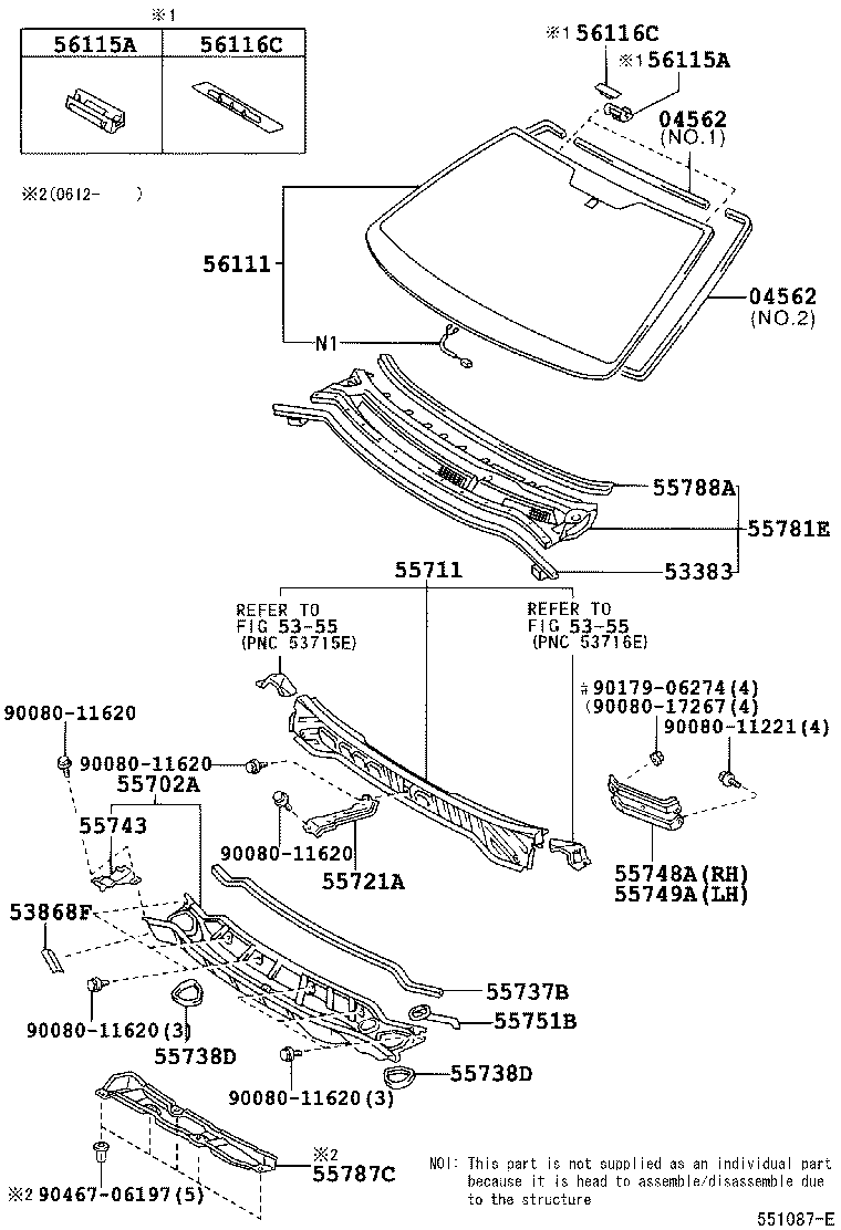 Cowl Panel & Windshield Glass