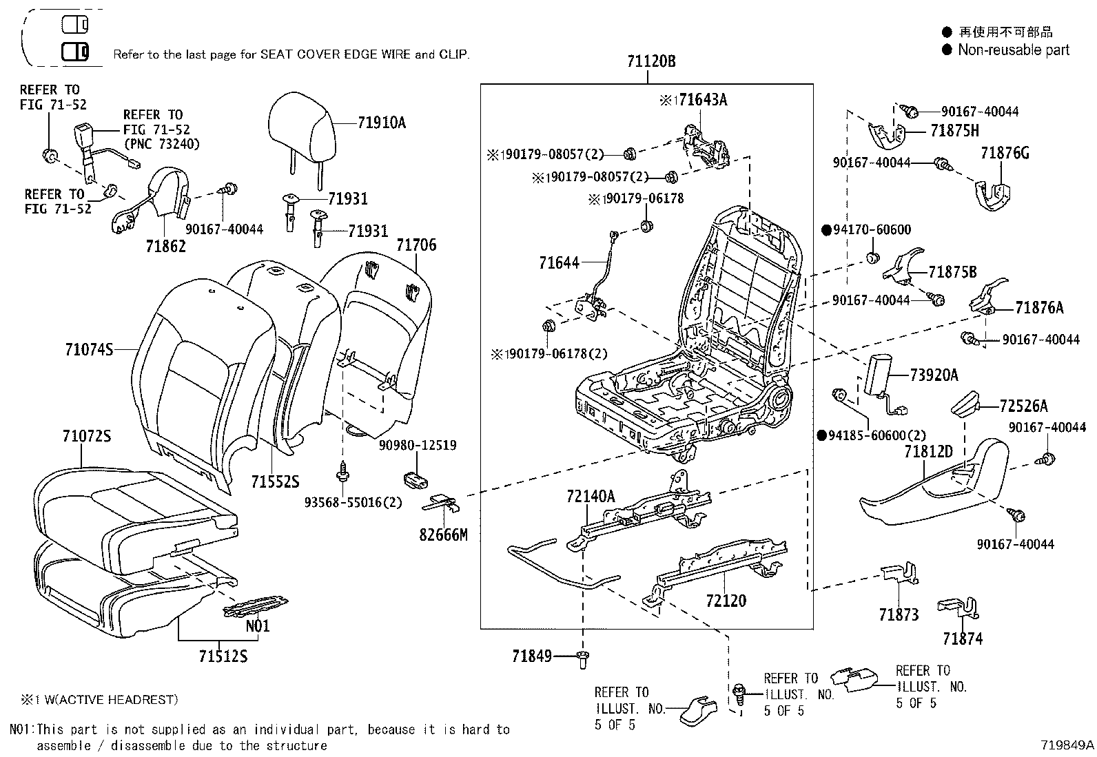 Asiento y pista del asiento