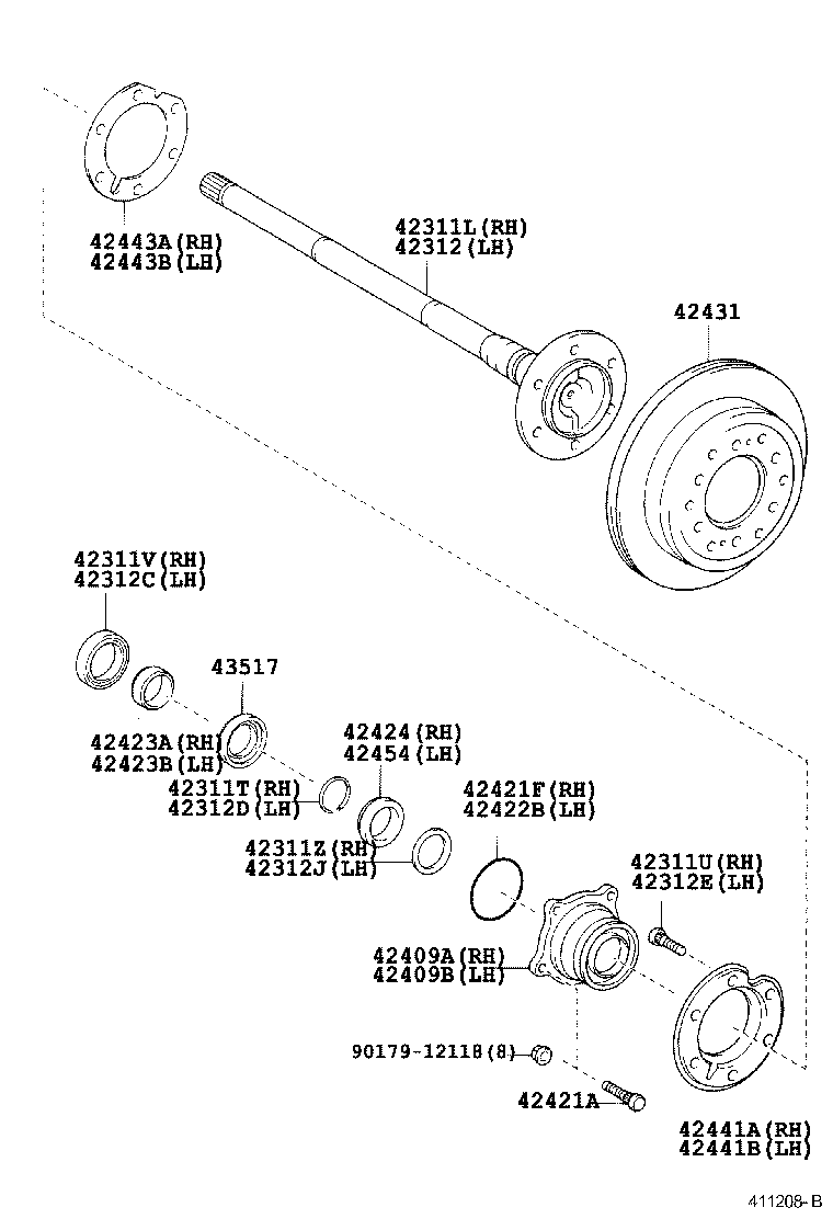 Rear Axle Shaft Hub