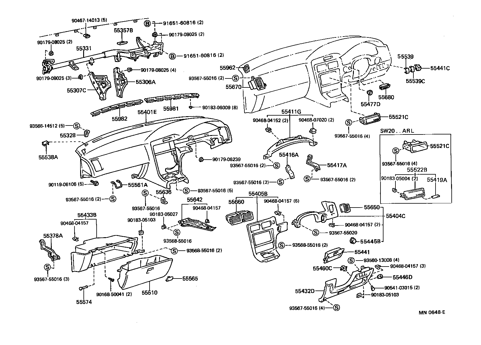 Instrument Panel Glove Compartment