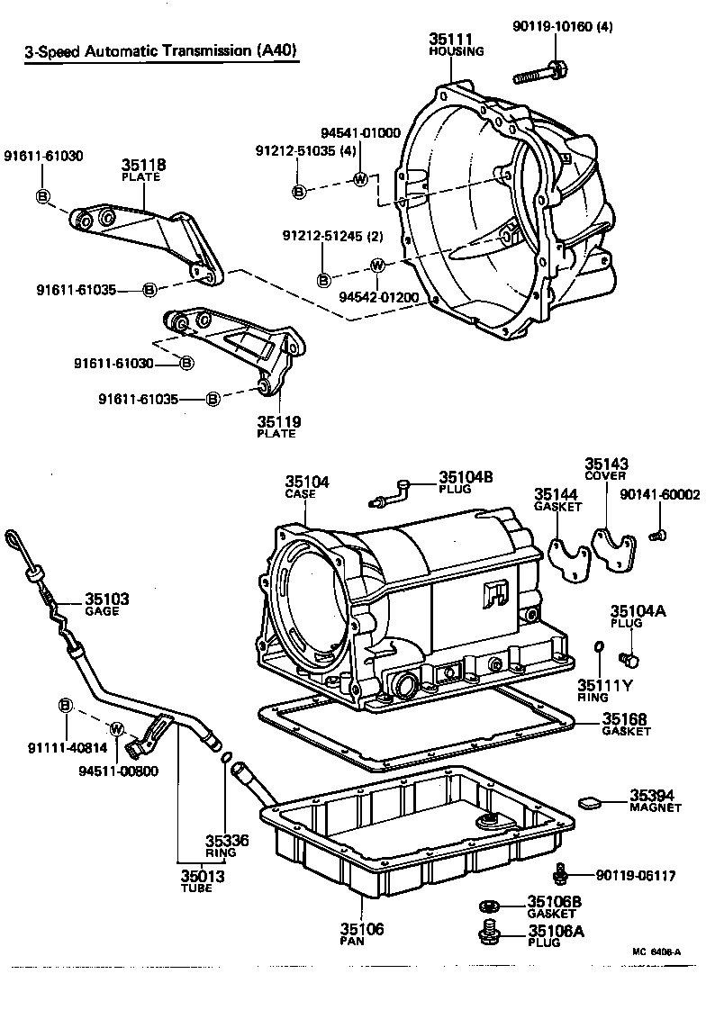 Caja de transmisión y cárter de aceite