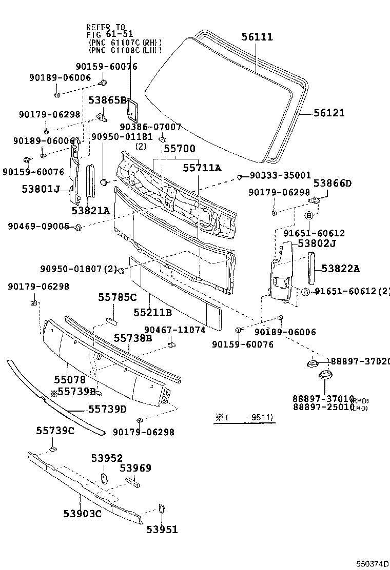 Front Panel & Windshield Glass