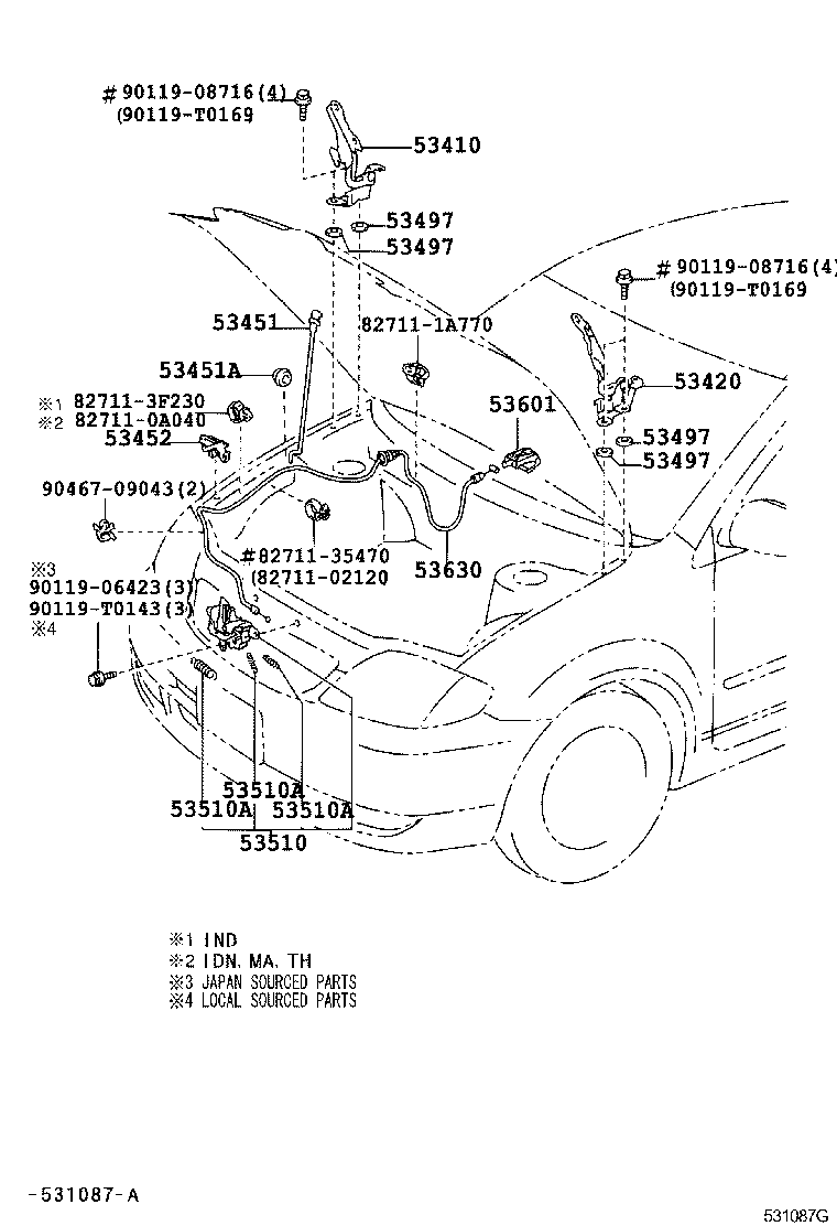 Hood Lock & Hinge