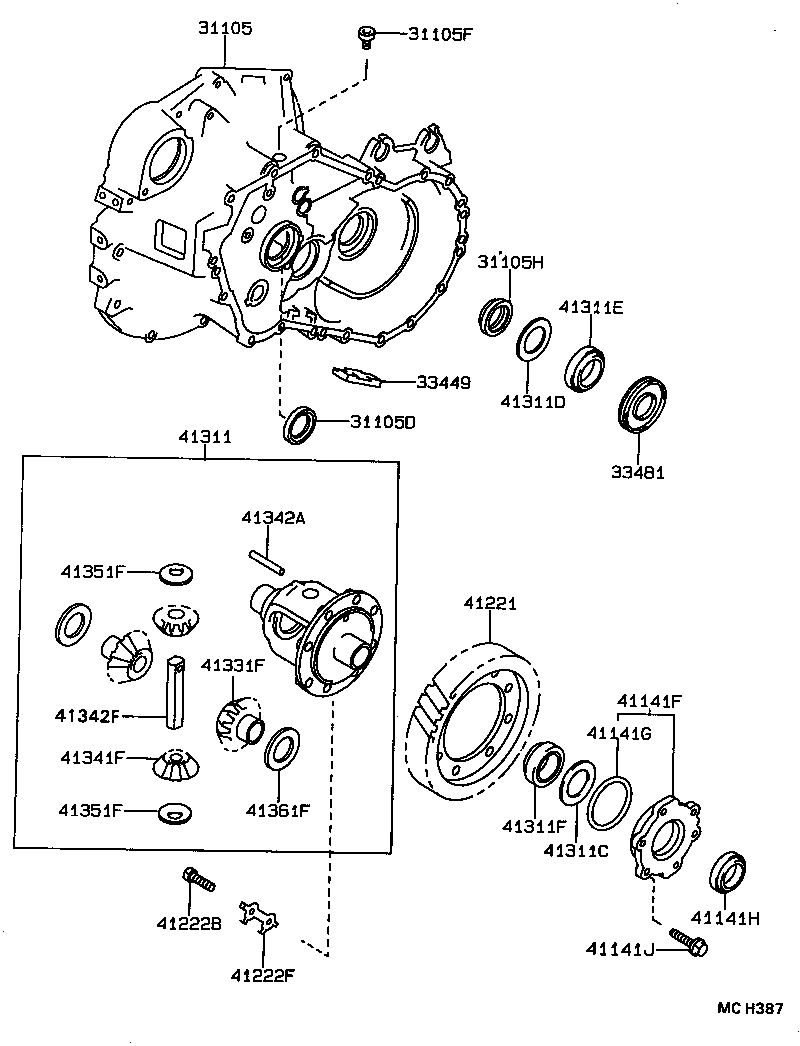 Front Axle Housing & Differential