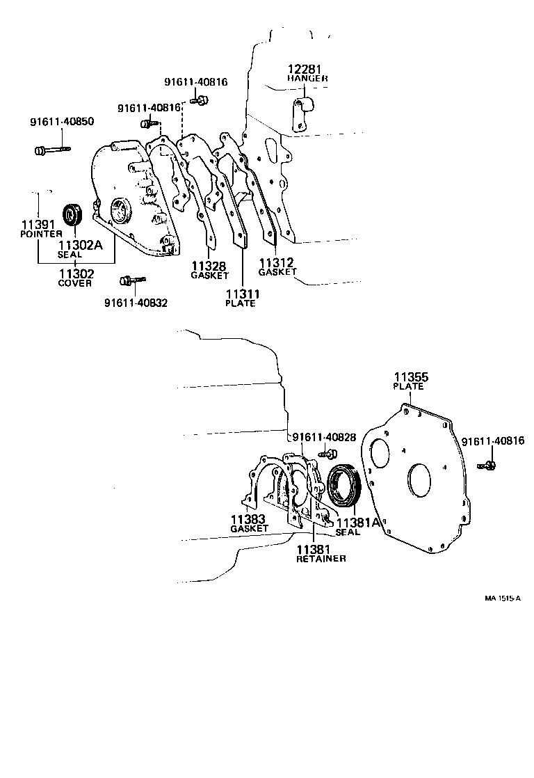 Timing Gear Cover & Rear End Plate