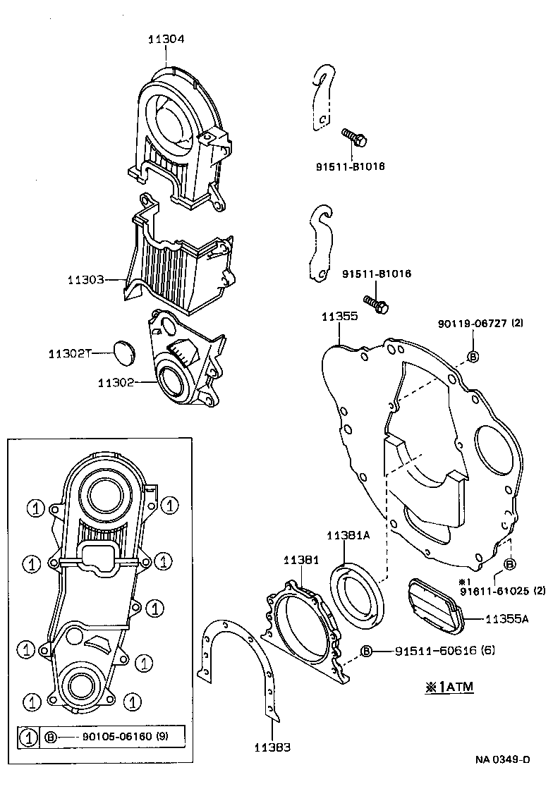 Cubierta del engranaje de distribución y placa final trasera