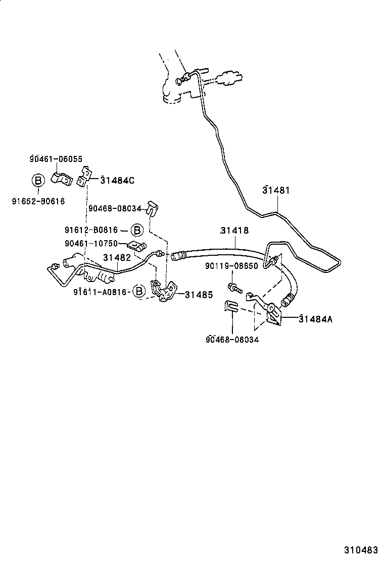 Clutch Pedal Flexible Hose