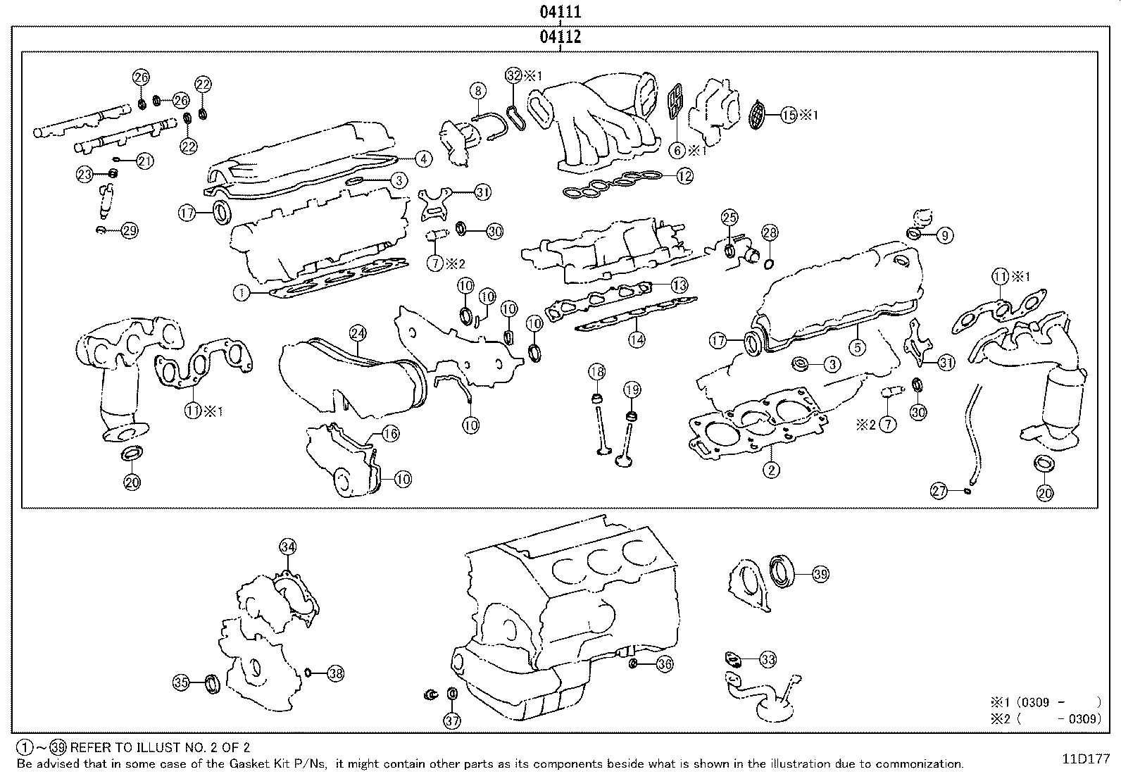 Kit de juntas de revisión del motor