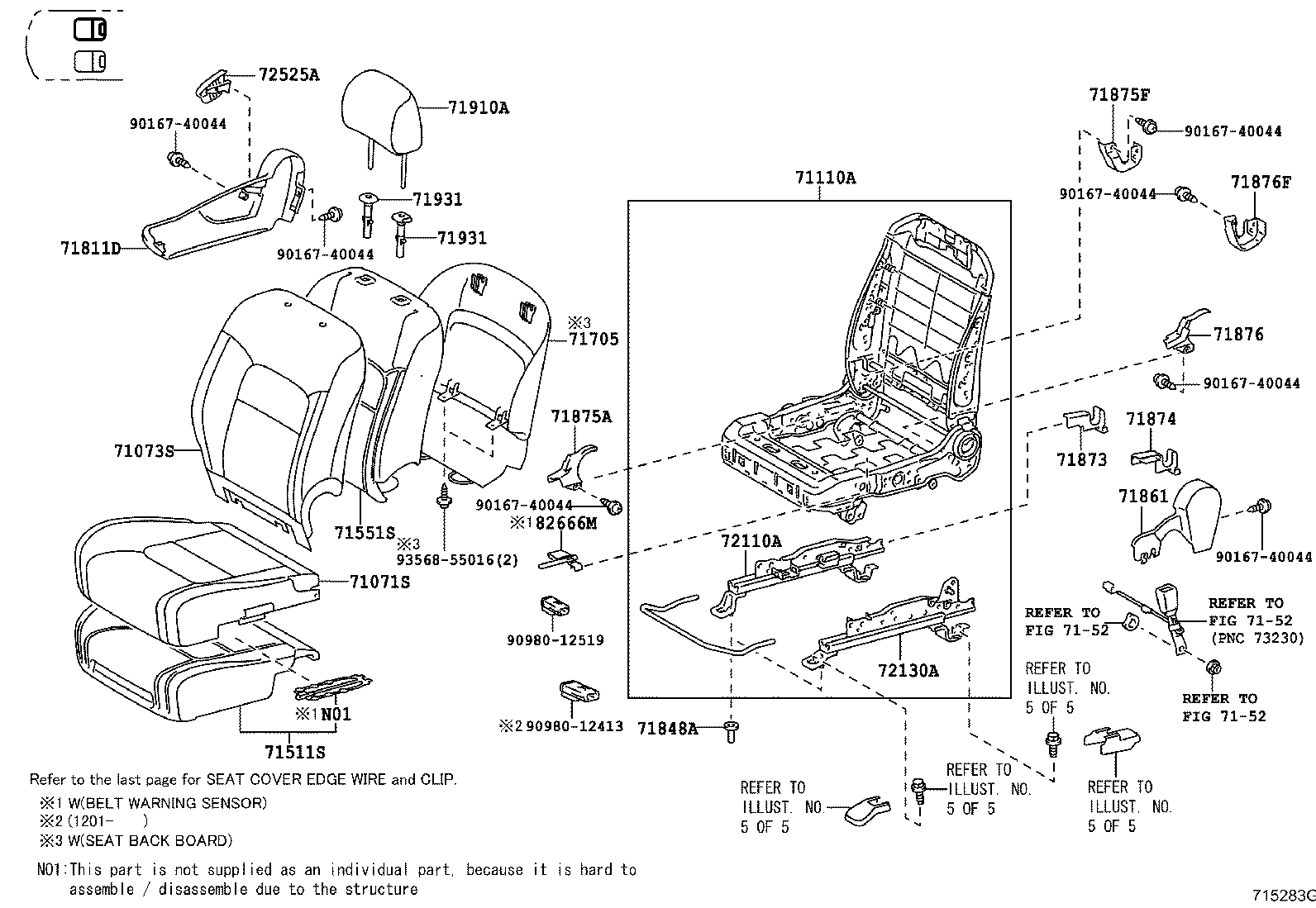 Asiento y pista del asiento