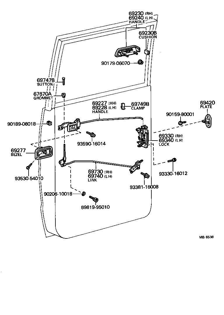 Rear Door Lock & Handle