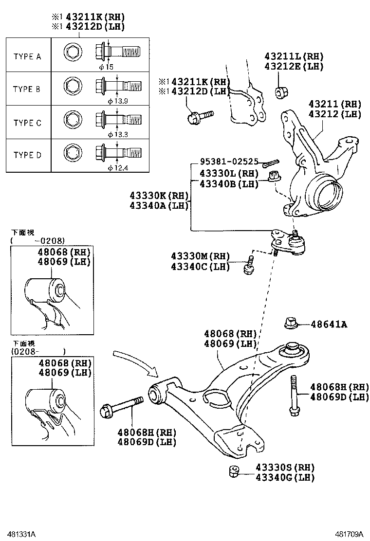Front Axle Arm Steering Knuckle