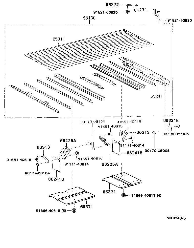 Guardabarros trasero del piso de la carrocería