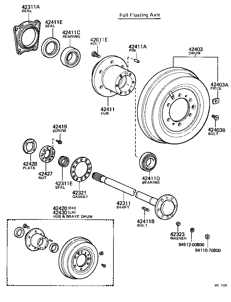 Rear Axle Shaft Hub