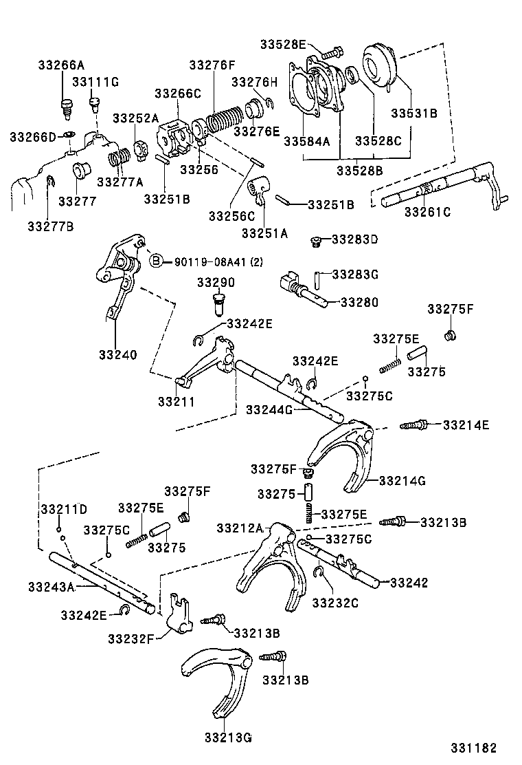 Gear Shift Fork Lever Shaft