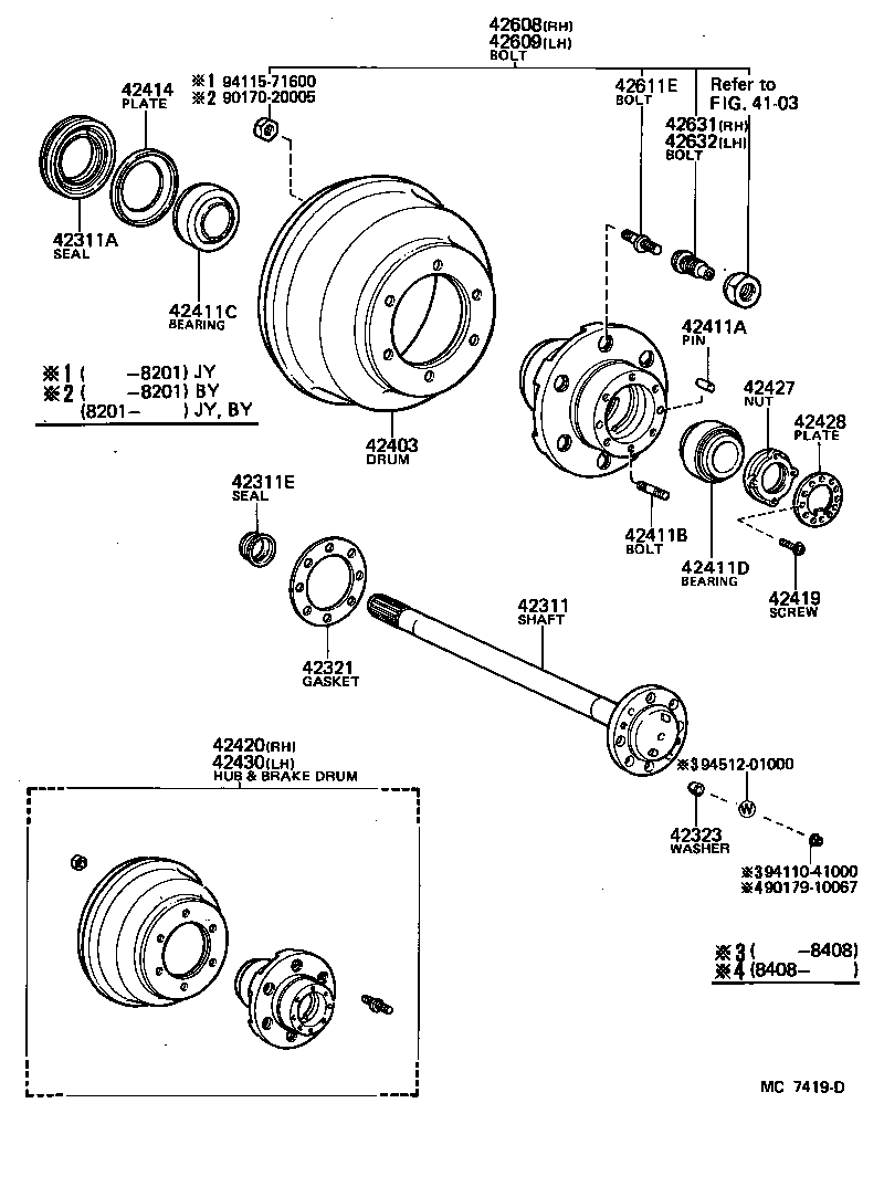 Rear Axle Shaft Hub