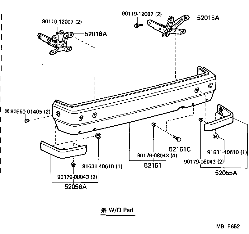 Rear Bumper & Bumper Stay