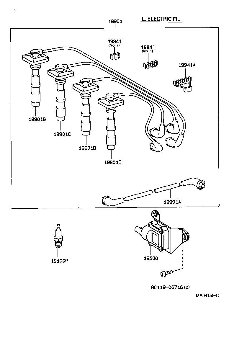 Ignition Coil Spark Plug Glow Plug