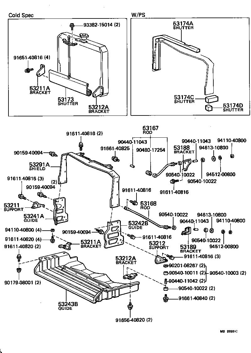 Radiator Support Wind Guide