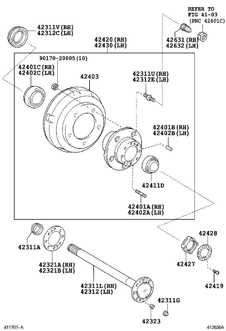 Rear Axle Shaft Hub