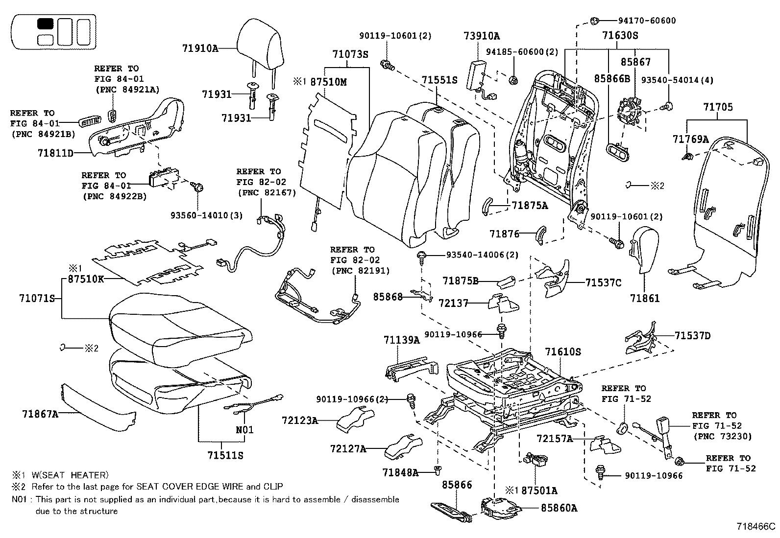 Asiento y pista del asiento