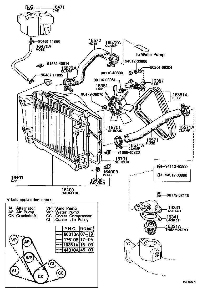Radiator Water Outlet