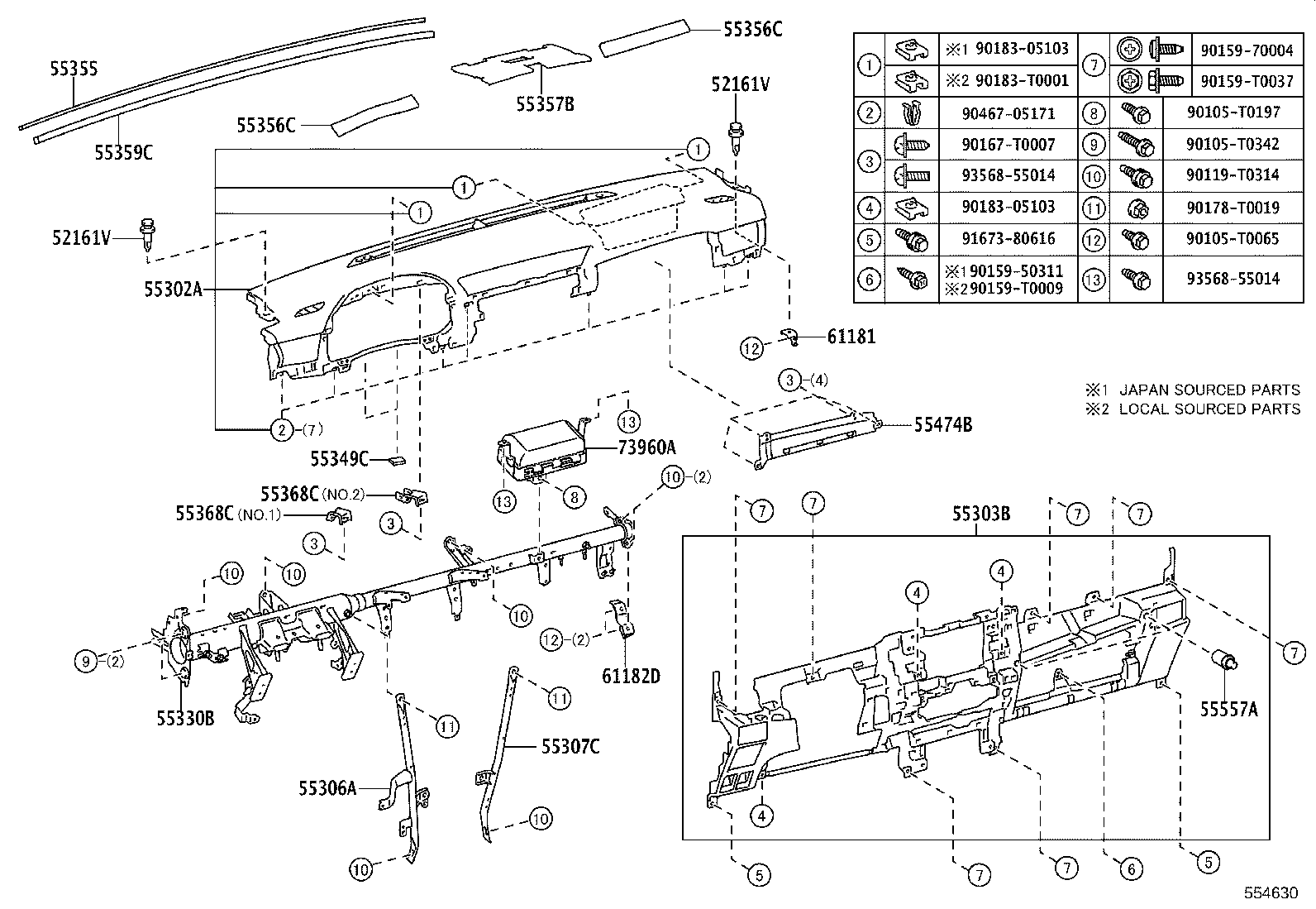 Instrument Panel Glove Compartment