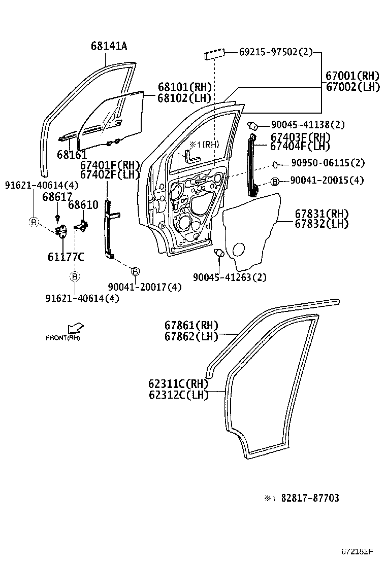 Front Door Panel & Glass