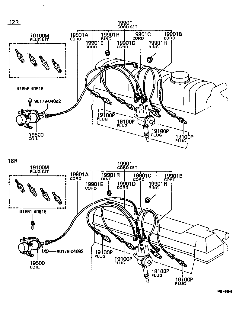 Ignition Coil Spark Plug Glow Plug