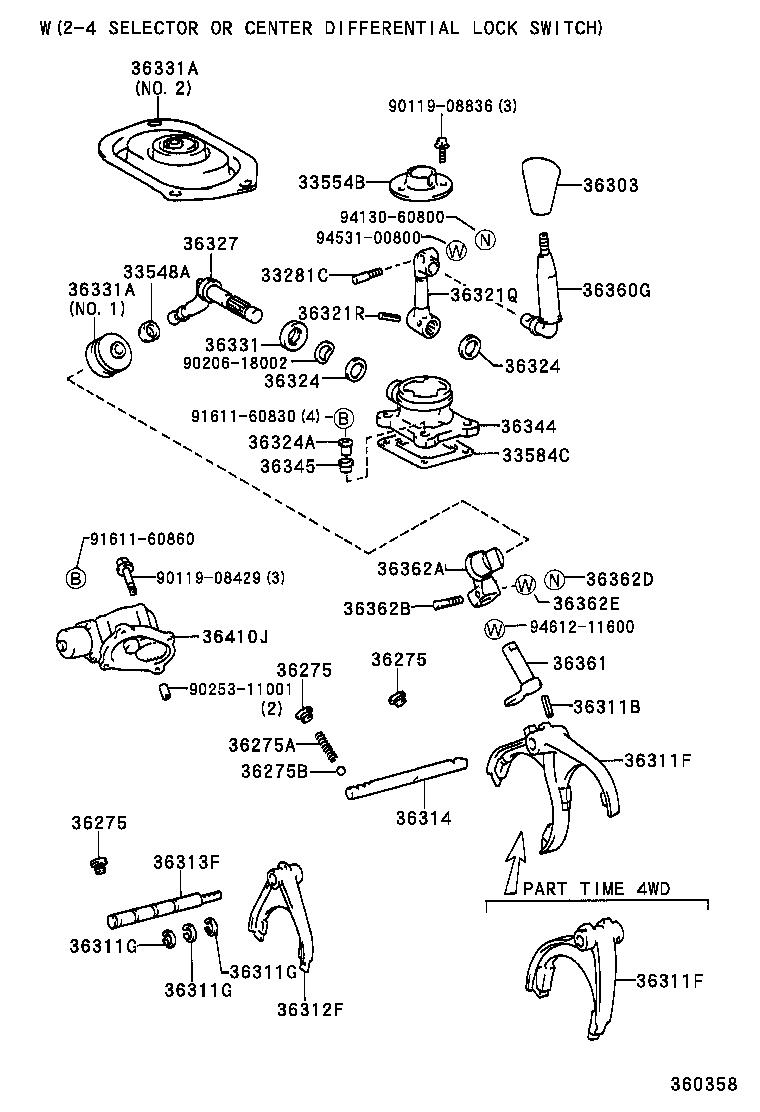 Transfer Lever & Shift Rod