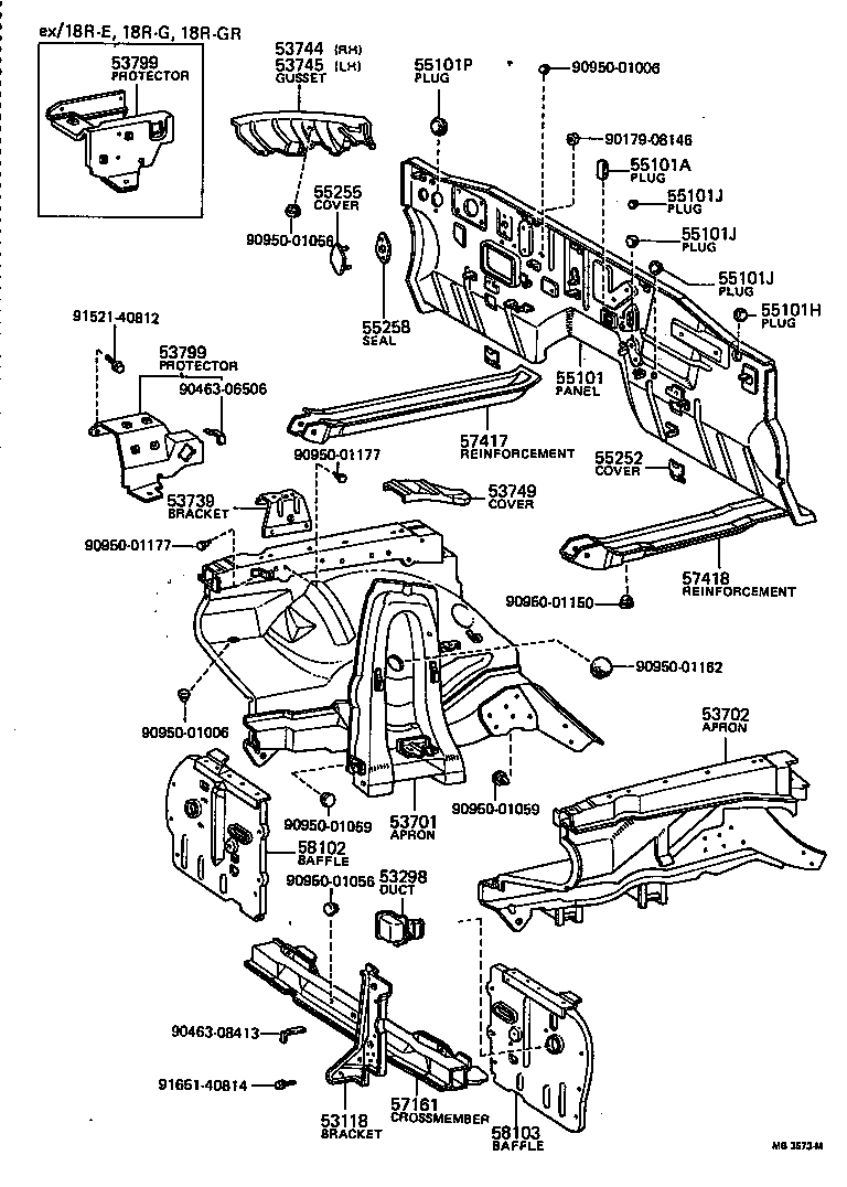 Front Fender Apron Dash Panel