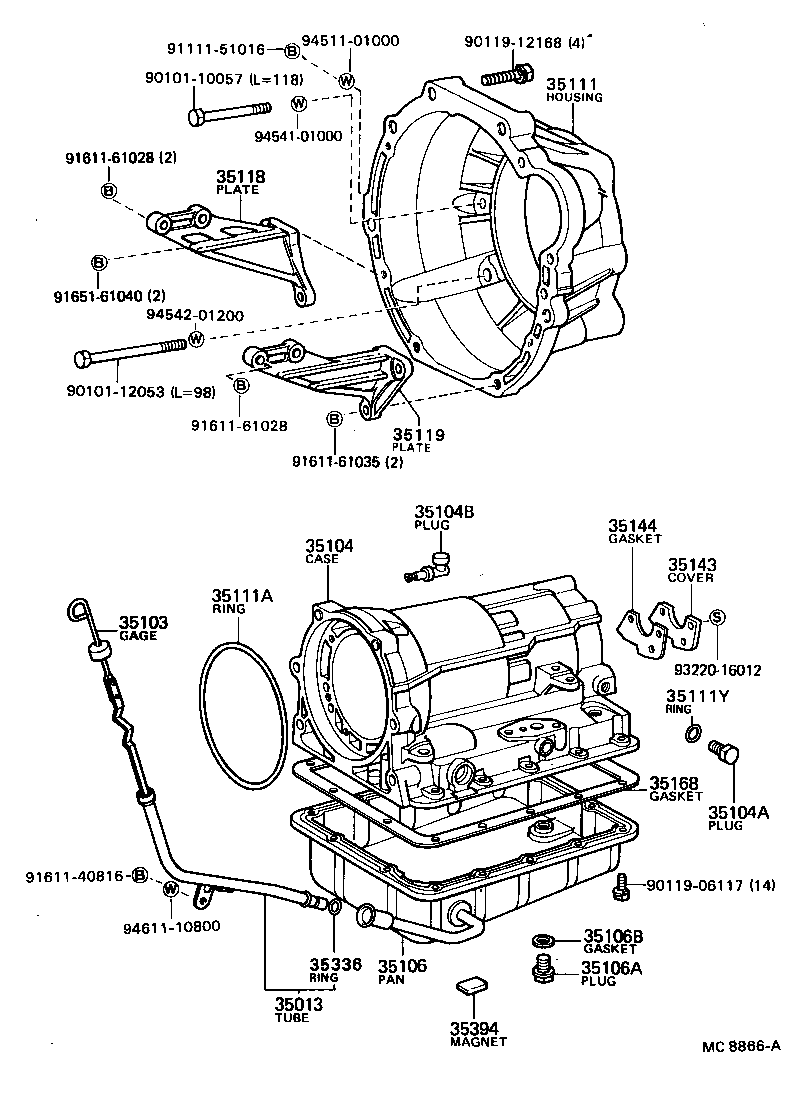 Transmission Case & Oil Pan