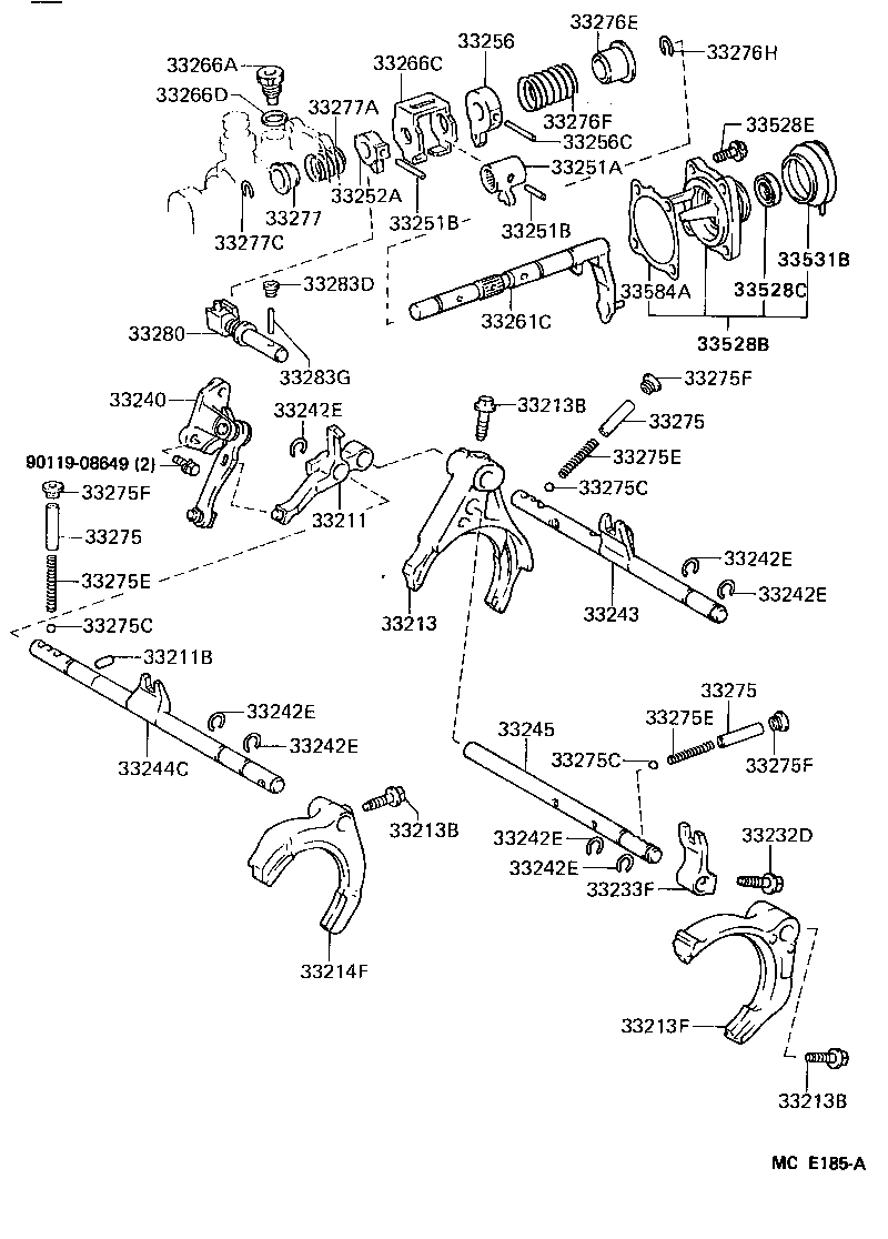Gear Shift Fork Lever Shaft