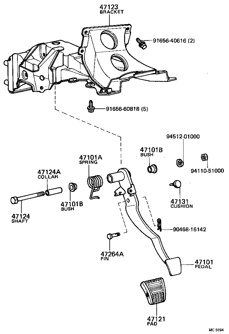 Brake Pedal & Bracket