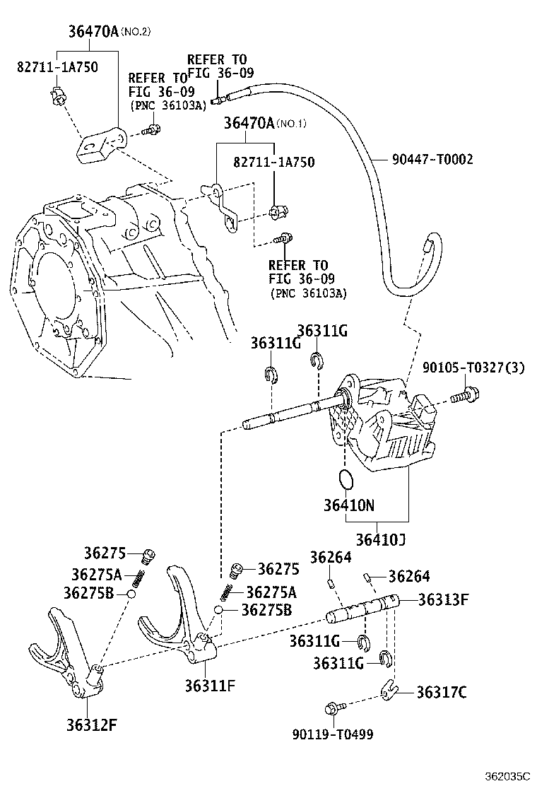 Transfer Lever & Shift Rod