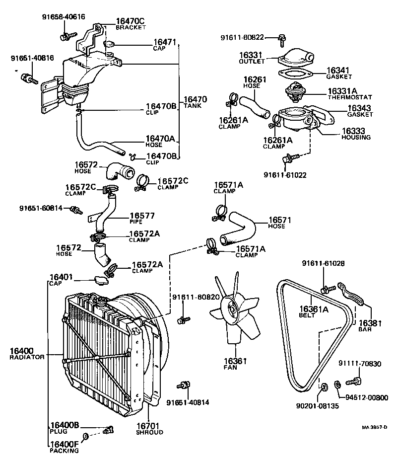 Radiator Water Outlet