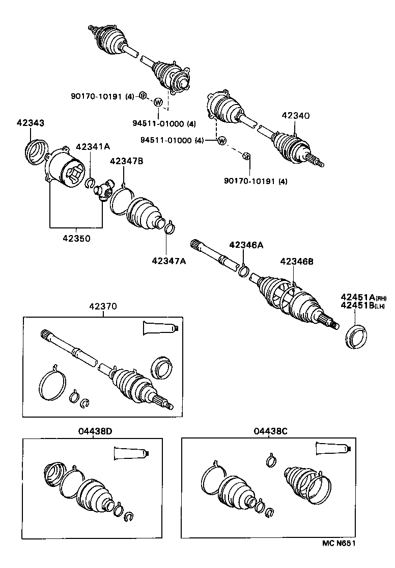 Rear Axle Shaft Hub