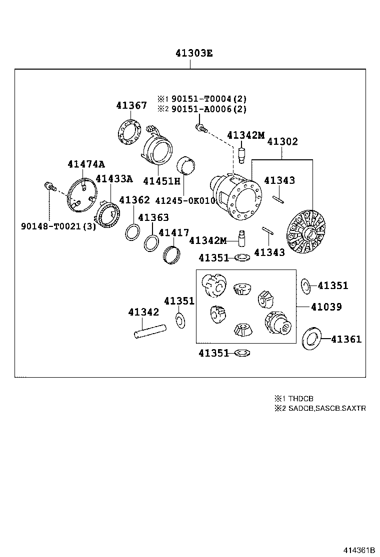 Diferencial de la carcasa del eje trasero