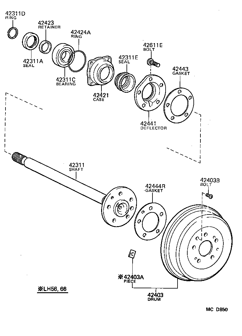 Rear Axle Shaft Hub